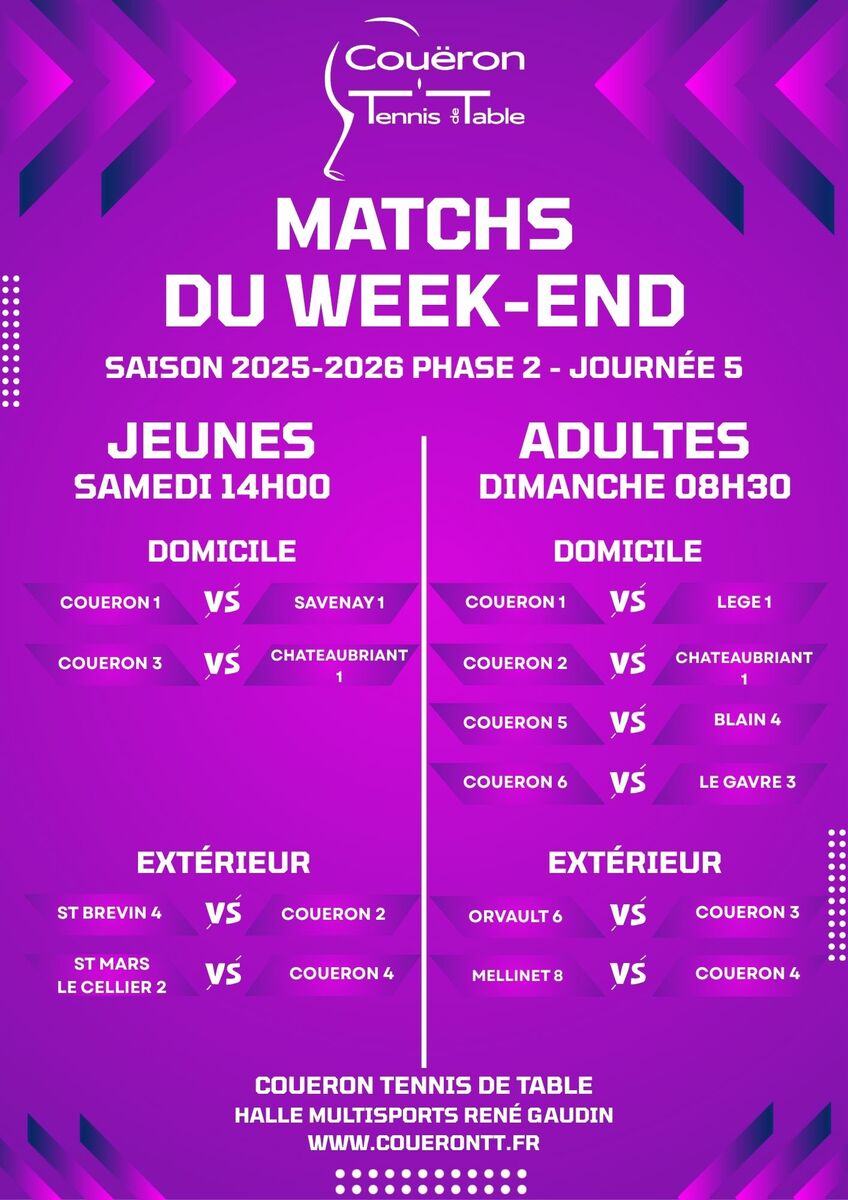 Matchs Phase 2 J5